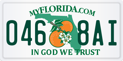 FL license plate 0468AI