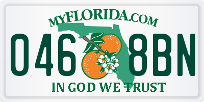 FL license plate 0468BN