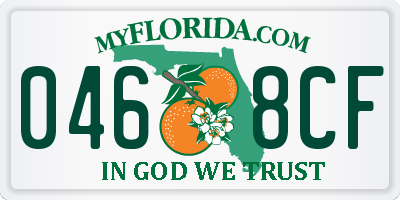 FL license plate 0468CF