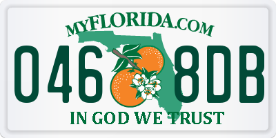 FL license plate 0468DB