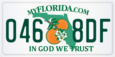 FL license plate 0468DF