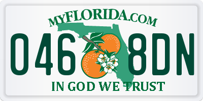 FL license plate 0468DN
