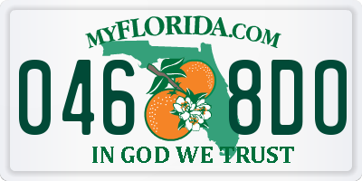FL license plate 0468DO