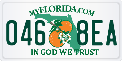 FL license plate 0468EA
