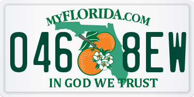 FL license plate 0468EW