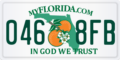 FL license plate 0468FB
