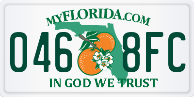 FL license plate 0468FC