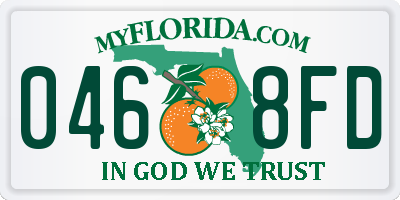 FL license plate 0468FD