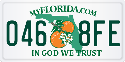 FL license plate 0468FE