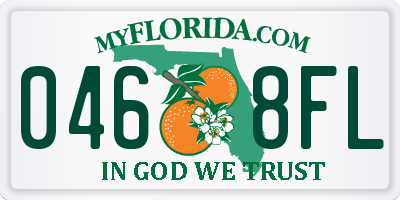 FL license plate 0468FL