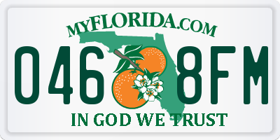 FL license plate 0468FM