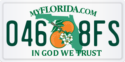 FL license plate 0468FS