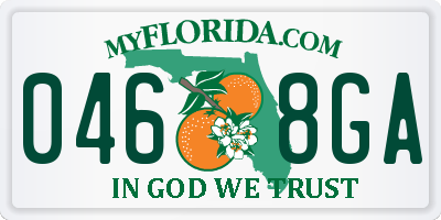 FL license plate 0468GA
