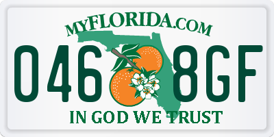FL license plate 0468GF