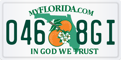 FL license plate 0468GI