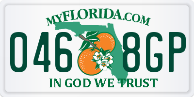 FL license plate 0468GP