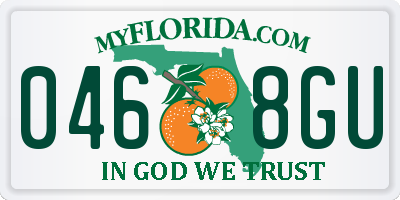 FL license plate 0468GU