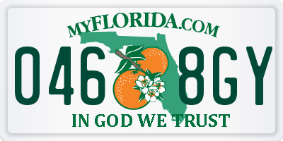 FL license plate 0468GY
