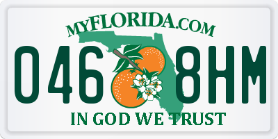 FL license plate 0468HM