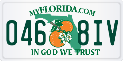 FL license plate 0468IV