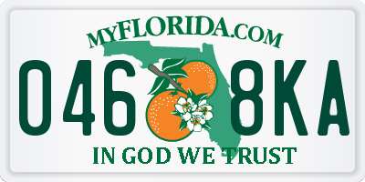 FL license plate 0468KA