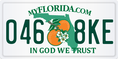 FL license plate 0468KE