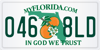 FL license plate 0468LD