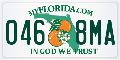 FL license plate 0468MA