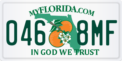 FL license plate 0468MF