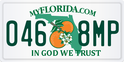 FL license plate 0468MP