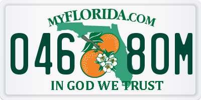 FL license plate 0468OM