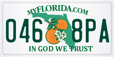 FL license plate 0468PA