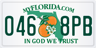 FL license plate 0468PB