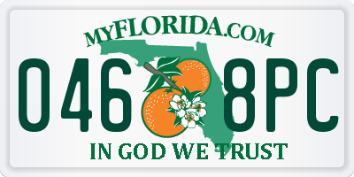 FL license plate 0468PC