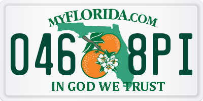 FL license plate 0468PI