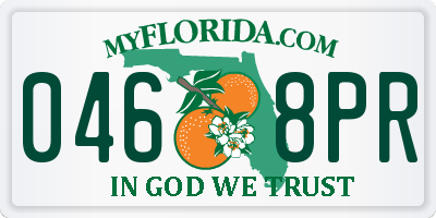 FL license plate 0468PR