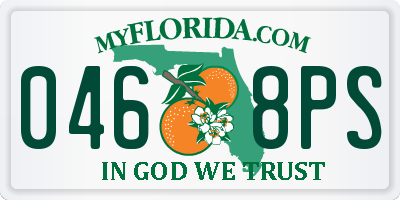 FL license plate 0468PS