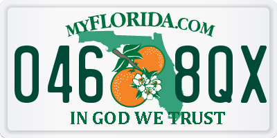 FL license plate 0468QX