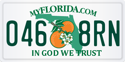 FL license plate 0468RN