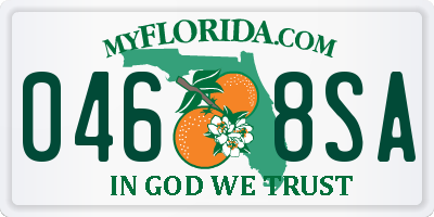 FL license plate 0468SA