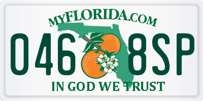 FL license plate 0468SP