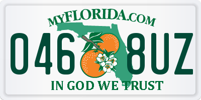 FL license plate 0468UZ