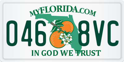 FL license plate 0468VC
