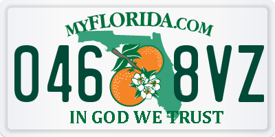 FL license plate 0468VZ