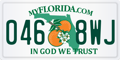 FL license plate 0468WJ