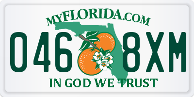 FL license plate 0468XM