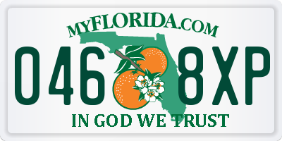 FL license plate 0468XP