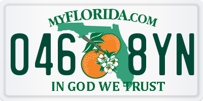 FL license plate 0468YN