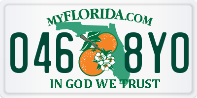 FL license plate 0468YO