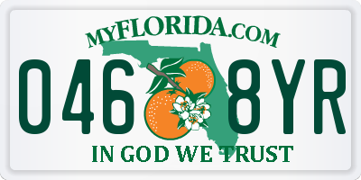 FL license plate 0468YR